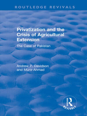cover image of Privatization and the Crisis of Agricultural Extension